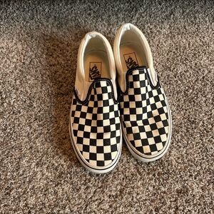 Vans Kids Black and White Checkered Sneakers